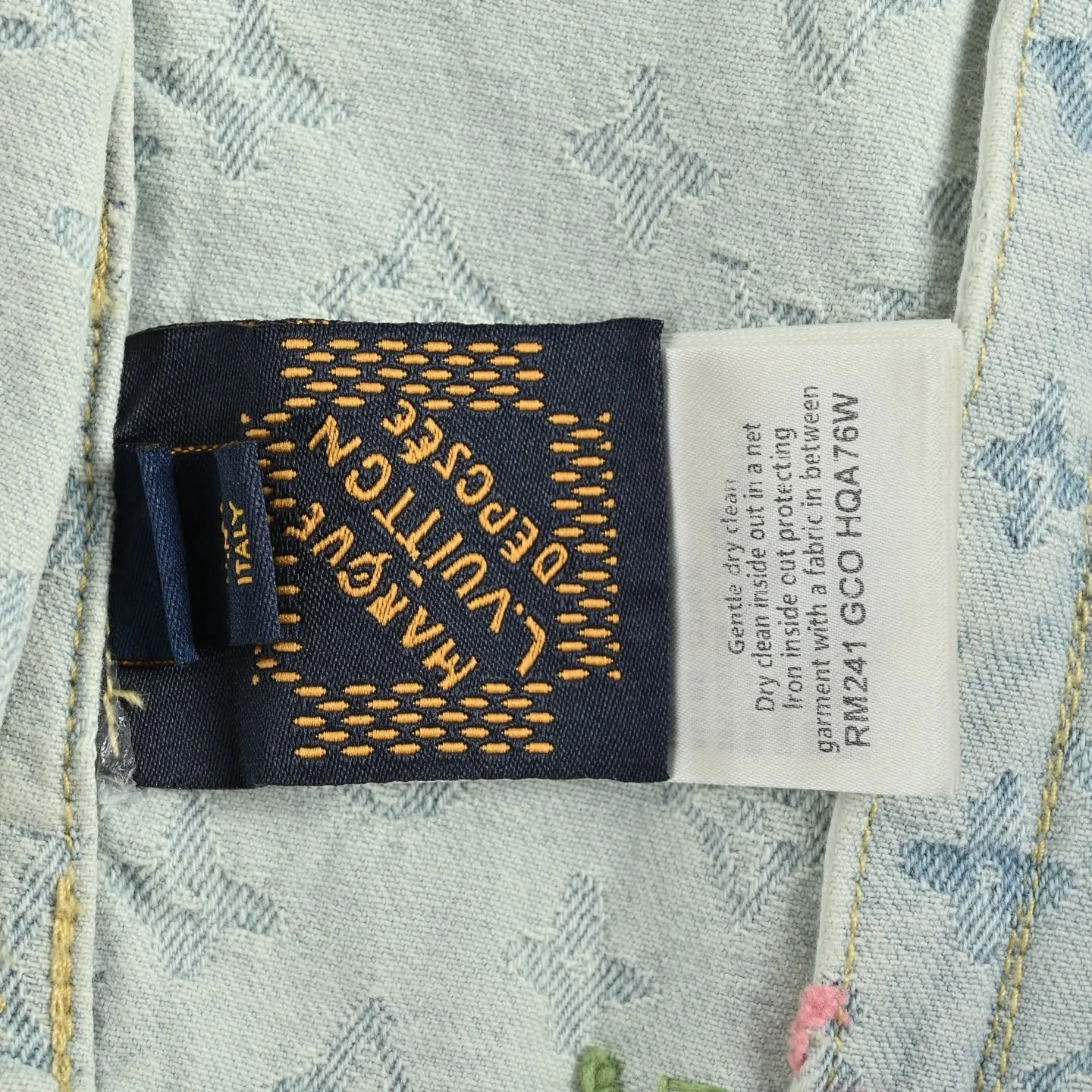 Louis Vuitton/Louis Vuitton Tyler joint old flower jacquard embroidered denim jacket